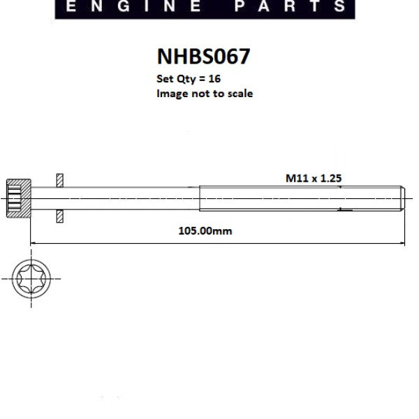 Head Bolt Set HOLD C25XE X25XE Y26SE VECTRA NHBS067 - FAI