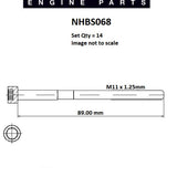 Head Bolt Set TOYOTA 2JZ-GE NHBS068 - ENGINE PRO