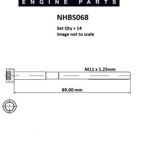 Head Bolt Set TOYOTA 2JZ-GE NHBS068 - ENGINE PRO