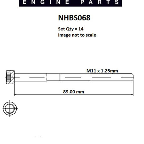 Head Bolt Set TOYOTA 2JZ-GE NHBS068 - ENGINE PRO