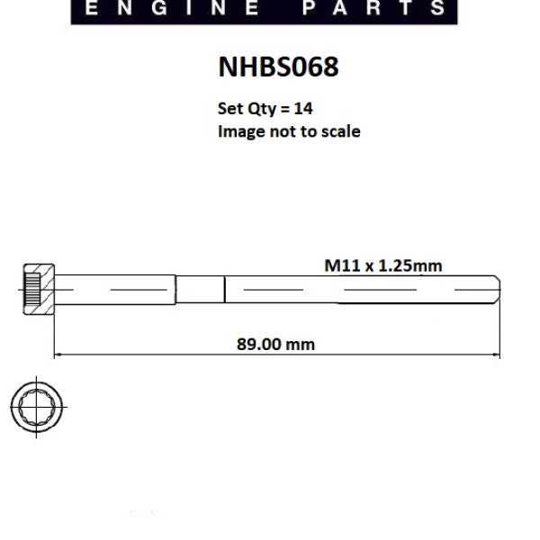 Head Bolt Set TOYOTA 2JZ-GE NHBS068 - ENGINE PRO