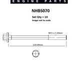 Head Bolt Set FORD KA KA2 ENDURA E-TE NHBS070 - FAI