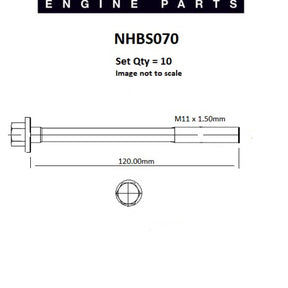 Head Bolt Set FORD KA KA2 ENDURA E-TE NHBS070 - FAI