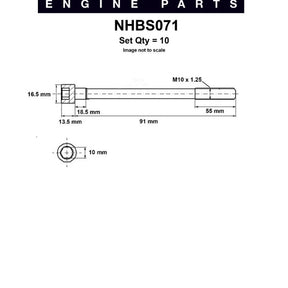 Head Bolt Set NISSAN CG13DE DOHC 16V NHBS071 - NASON