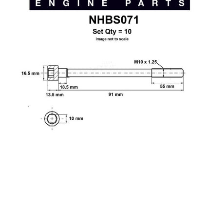 Head Bolt Set NISSAN CG13DE DOHC 16V NHBS071 - Nason