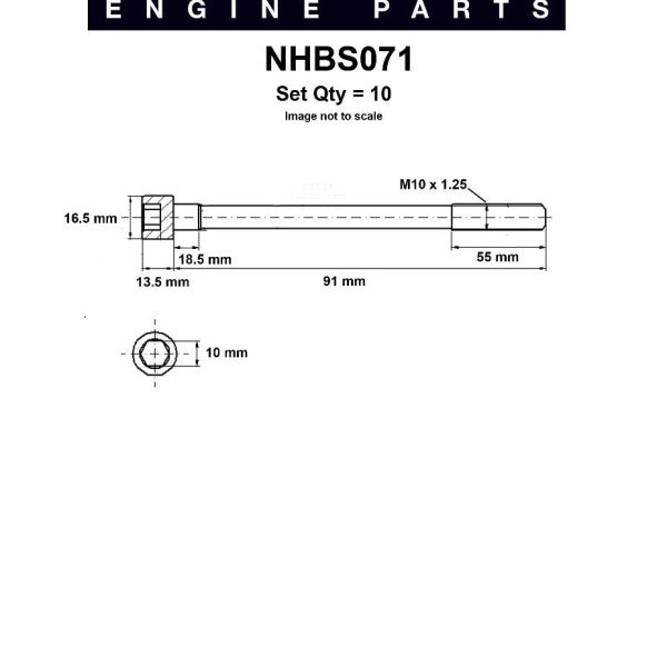 Head Bolt Set NISSAN CG13DE DOHC 16V NHBS071 - NASON