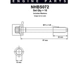 Head Bolt Set MITS 4G64 4G63 HYUN G4JP G4JS NHBS072 - Nason