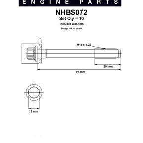 Head Bolt Set MITS 4G64 4G63 HYUN G4JP G4JS NHBS072 - NASON
