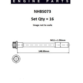 Head Bolt Set HYUNDAI G6BA G6BV DOHC 24V NHBS073 - ENGINE PRO