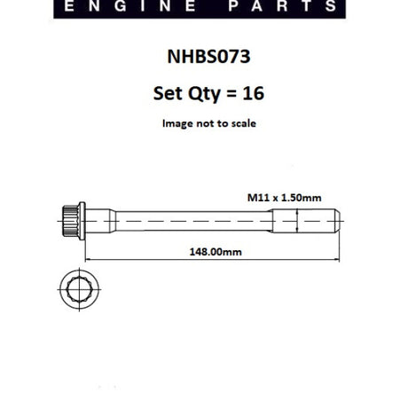 Head Bolt Set HYUNDAI G6BA G6BV DOHC 24V NHBS073 - ENGINE PRO