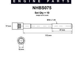 Head Bolt Set TOYOTA 4A-GE 20V NHBS075 - NASON