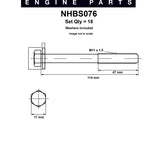 Head Bolt Set ISUZU JACKAROO 4JX1T 4JJ1-TC NHBS076 - Nason