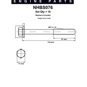 Head Bolt Set ISUZU JACKAROO 4JX1T 4JJ1-TC NHBS076 - NASON