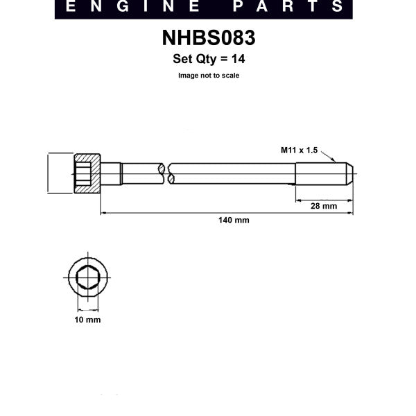 Head Bolt Set NISSAN RB30 RB30E RB30T NHBS083 - NASON