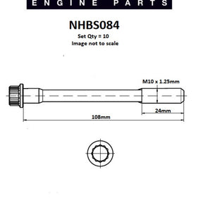 Head Bolt Set TOYOTA 7K NHBS084 - NASON