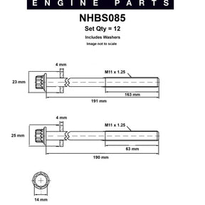 Head Bolt Set SUBARU EJ25 SOHC 98-ON NHBS085 - NASON