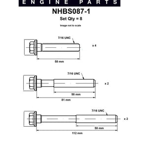 Head Bolt Set HOLDEN 3.8 V6 VN VG 88-95 NHBS087-1 - NASON