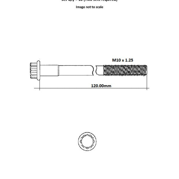 Head Bolt Set TOY 2UZ-FE 2 SETS REQ'D/ENGINE NHBS090 - MAHLE