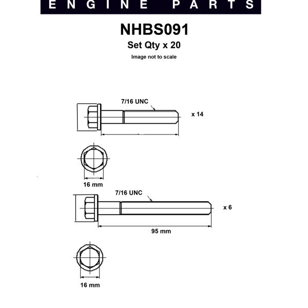 Head Bolt Set LANDROVER 3.9 4.0 4.6 V8 OHV NHBS091 - NASON