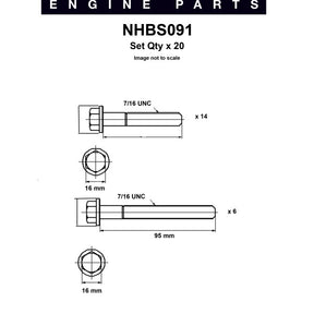 Head Bolt Set LANDROVER 3.9 4.0 4.6 V8 OHV NHBS091 - NASON