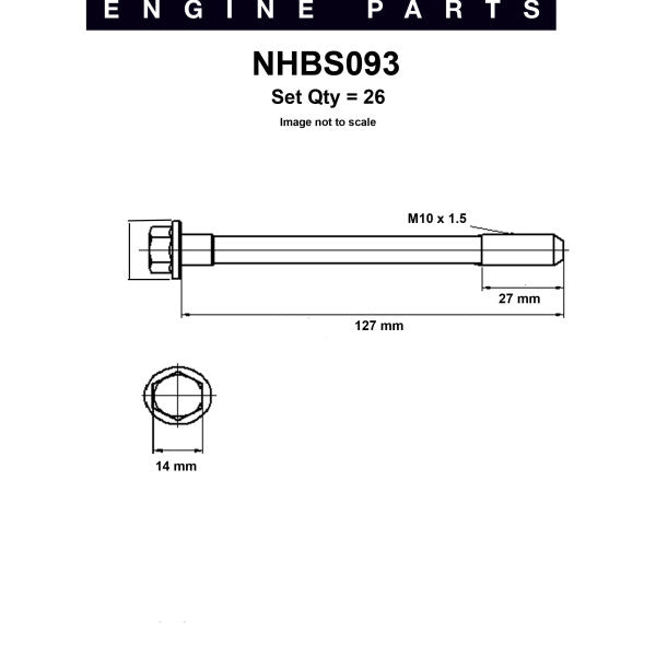 Head Bolt Set NISSAN TB42 45 NHBS093 - NASON