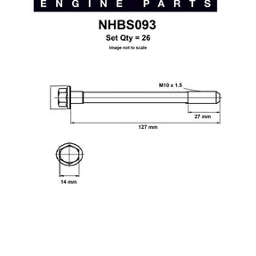 Head Bolt Set NISSAN TB42 45 NHBS093 - NASON