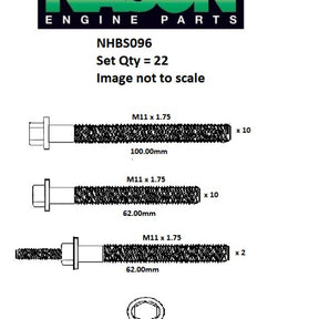 Head Bolt Set FORD 5.0 WINDSOR EFI V8 NHBS096 - ENGINE PRO