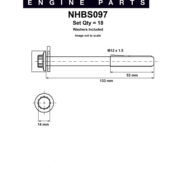 Head Bolt Set NISSAN ZD30 NHBS097 - NASON