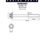 Head Bolt Set NISSAN ZD30 NHBS097 - Nason