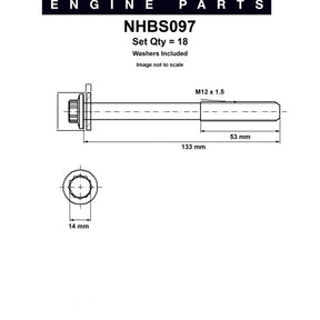 Head Bolt Set NISSAN ZD30 NHBS097 - NASON