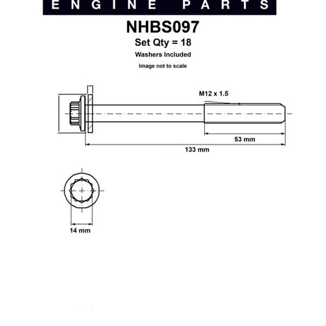Head Bolt Set NISSAN ZD30 NHBS097 - Nason