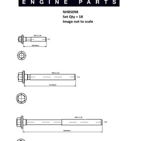 Head Bolt Set LANDROVER DEFENDER 300TDi NHBS098 - FAI