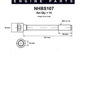 Head Bolt Set NISSAN RB20 RB25DE NHBS107 - NASON