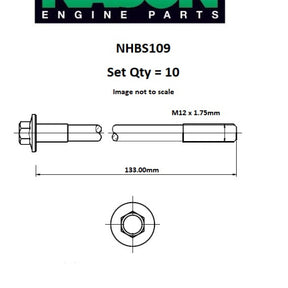 Head Bolt Set VOLVO B21 B230 8V SOHC NHBS109 - PAYEN