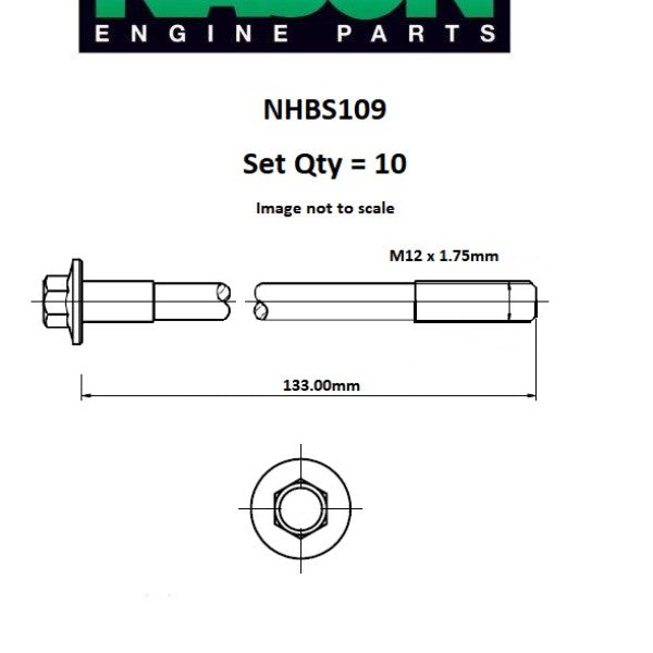 Head Bolt Set VOLVO B21 B230 8V SOHC NHBS109 - PAYEN