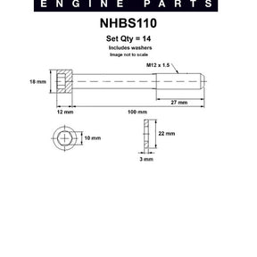 Head Bolt Set NISSAN TB48DE NHBS110 - NASON