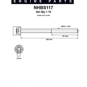 Head Bolt Set MAZDA LF L3-VE L5-VE DOHC 16V NHBS117 - NASON