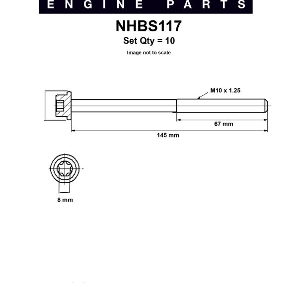 Head Bolt Set MAZDA LF L3-VE L5-VE DOHC 16V NHBS117 - NASON