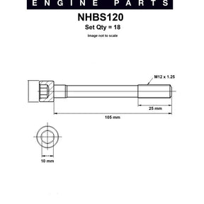 Head Bolt Set MITSUBISHI 4D56 NHBS120 - NASON