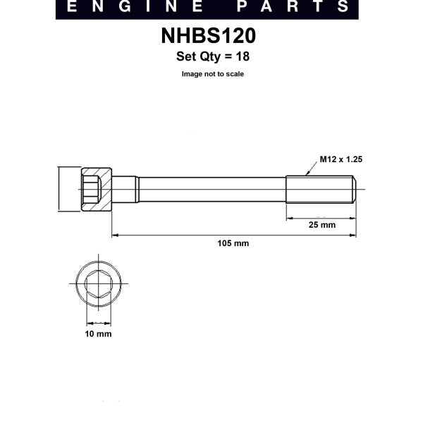 Head Bolt Set MITSUBISHI 4D56 NHBS120 - NASON