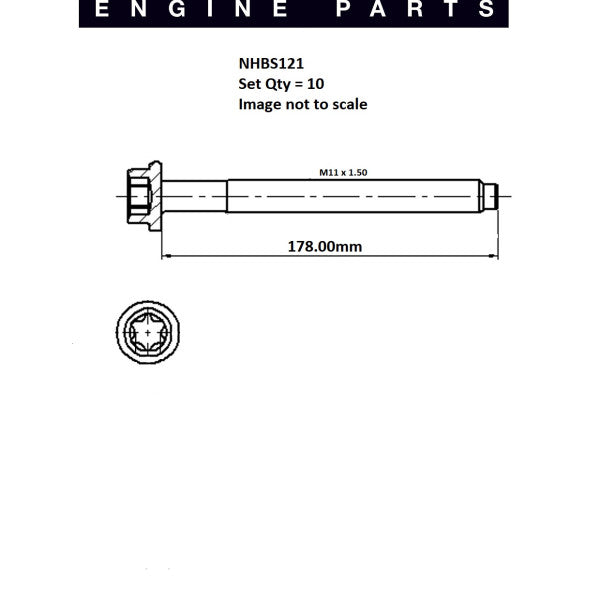 Head Bolt Set FORD TRANSIT NSJ 2.0L NHBS121 - NASON