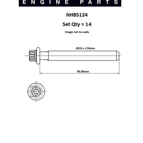 Head Bolt Set BMW 320i 520i 323i 325i 5 NHBS124 - FAI