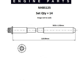 Head Bolt Set BMW M50 52 54 NHBS125 - FAI