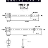 Head Bolt Set KIA A5D NHBS126 - Nason - Head Bolts & Studs - Nason
