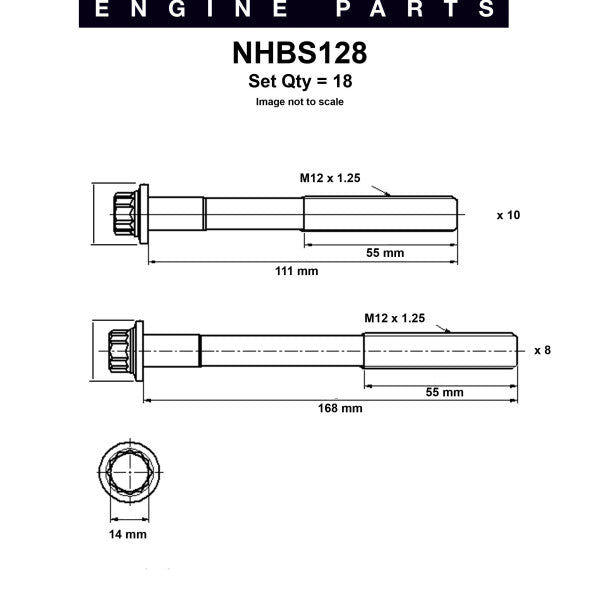 Head Bolt Set TOYOTA 2KD-FTV 1KD-FTV DIESEL NHBS128 - NASON
