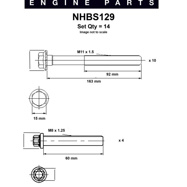 Head Bolt Set HOLDEN/SAAB Z22SE Z22YH B207 NHBS129 - Nason