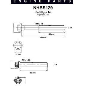Head Bolt Set HOLDEN/SAAB Z22SE Z22YH B207 NHBS129 - Nason