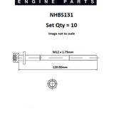 Head Bolt Set MERCEDES M102 SERIES SOHC 8V NHBS131 - FAI
