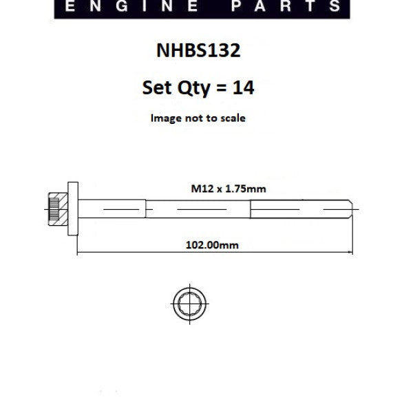 Head Bolt Set MECEDES M103 SERIES SOHC 12V NHBS132 - FAI