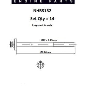 Head Bolt Set MECEDES M103 SERIES SOHC 12V NHBS132 - FAI